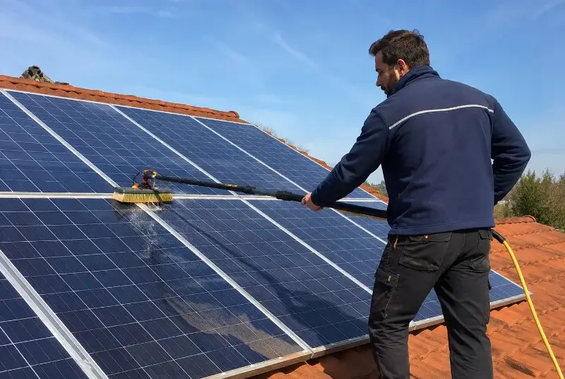 Nettoyage et entretien de panneaux solaires à Tenay